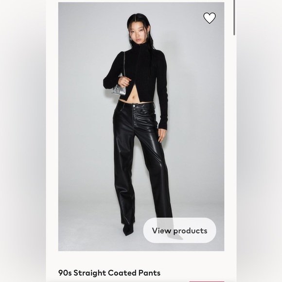H&M Vegan Leather Pant Size 6 - Picture 1 of 4